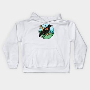 Red-Winged Blackbird Kids Hoodie